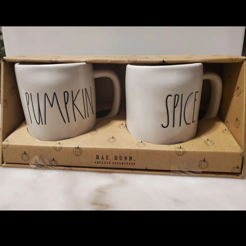 Rae Dunn Pumpkin and Spice Mug Set